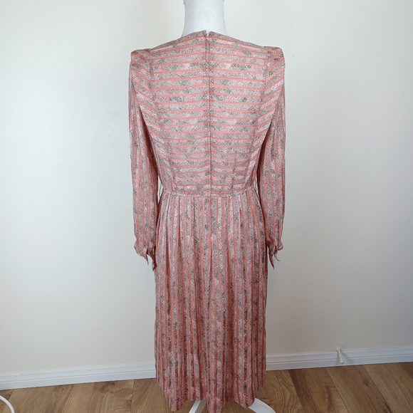 Vintage Dress Baby Pink Pleated by Tokyo Style - Picture 3 of 14